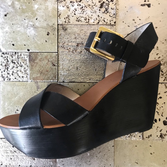 Michael Kors Wedge Leather Platform Sandal - Picture 4 of 4